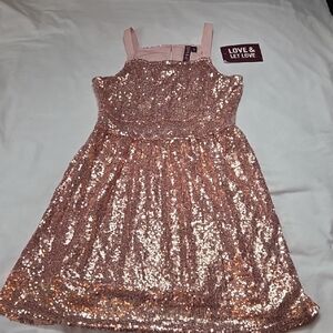 LOVE & LET LOVE New Pink Peach Sequin XL 16 Sleeveless Dress NWT